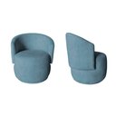 Ver imagem 1 de Kit 2 Poltronas Decorativa Beatriz Orgânica Linho Azul