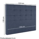 Ver imagem 4 de Cabeceira Casal 138 cm Berlin Veludo Azul Soon