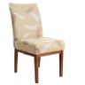 Kit 8 Forro de Cadeira Jantar Modern Leaf Bege Exclusiva - 1