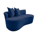 Ver imagem 3 de Namoradeira Sofá Feijão Hana Orgânica Veludo Azul Marinho