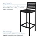 Ver imagem 7 de Conjunto Mesa Bistrô Bar Tampo Madeira Maciça Ripado 70cm com 2 Banquetas Barcelona 