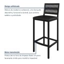 Ver imagem 7 de Conjunto Bistrô Mesa Redonda com 2 Banquetas Madeira Maciça e Aço Barcelona Preto/Nature