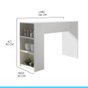 Ver imagem 3 de Bancada Ilha para Cozinha 136x93cm Mdp Branco 0565