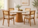 Ver imagem 1 de Sala de Jantar Redonda 4 Cadeiras Maciça Toscana- Imperial