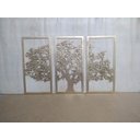 Ver imagem 2 de Kit 3 Quadros Decorativo Árvore Da Vida Pintura Ouro MDF 2,8mm Medida de cada Quadro 50x25cm