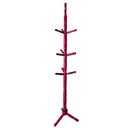 Ver imagem 1 de Cabideiro de Chao Mogno Envernizado Mancebo Arara de Roupas 10 Ganchos em Madeira Cabide