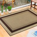 Ver imagem 1 de Tapete Sala Quarto 2,00 X 2,50 Moldura Marrom Sala de Jantar