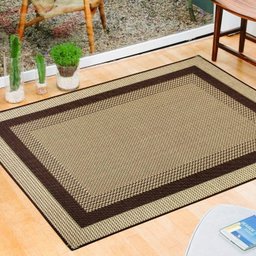 Tapete Sala Quarto 2,00 X 2,50 Moldura Marrom Sala de Jantar - 1