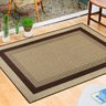 Tapete Sala Quarto 2,00 X 2,50 Moldura Marrom Sala de Jantar - 1