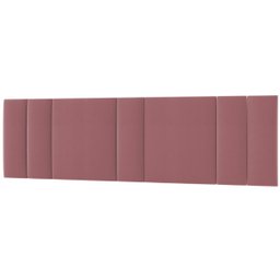 Cabeceira Estofada Cama Casal King Size Led Moderna 200 Cm:veludo Rosê - 2