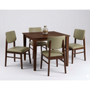 Ver imagem 1 de Conjunto de Mesa com 4 Cadeiras 80x80 Ágape em Madeira Machiato Capuccino