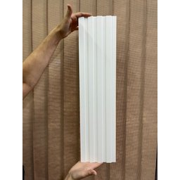 Cabeceira Ripada Casal Modular MDF Ripado 140x60cm fixa com fita:Branco - 4