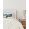 Cabeceira Ripada Casal Modular MDF Ripado 140x60cm fixa com fita:Branco - 1