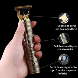 Máquina de Cortar Cabelo e Acabamento Profissional Dragon - 5