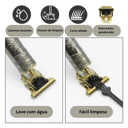 Máquina de Cortar Cabelo e Acabamento Profissional Dragon - 8
