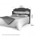 Ver imagem 2 de Cabeceira com Prateleira Harmonia Casal Cinamomo e Off