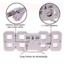 Relógio Mesa e Parede 3D Digital Led Jiaxi 6609 Branco e Rosa - 5