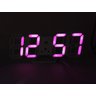 Relógio Mesa e Parede 3D Digital Led Jiaxi 6609 Branco e Rosa - 2