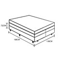 Ver imagem 2 de Cama Box com Baú Casal Elegance Euro Pillow Espuma Courino Preto 138cm
