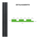 Ver imagem 6 de Painel Ripado Laminado de Eva Autocolante Flexível 10 Metros Black com Textura Preta