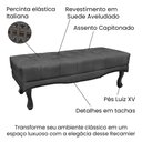Ver imagem 4 de Recamier 0,90m com Pés Luiz Xv e Acabamento Luxo em Tecido Suede Vicenza - Lucadi