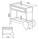 Ver imagem 5 de Carrinho Bar com Porta Taças Industrial Indy A03 Nero Dourado - Lyam Decor