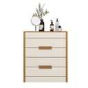 Ver imagem 2 de Cômoda Dhara 86cm 4 Gavetas Linha Cômoda Freijó Off White Moval