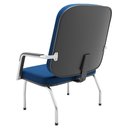 Ver imagem 6 de Cadeira de Escritório Recepção com Braço Fixa Cromada Magno P03 Crepe Azul - Lyam Decor