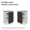 Ver imagem 4 de Balcão de Cozinha 50 cm 1 Porta Branco/Preto Lux Madesa