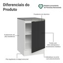 Ver imagem 3 de Balcão de Cozinha 50 cm 1 Porta Branco/Preto Lux Madesa