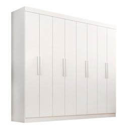 Guarda Roupa Casal Lisboa 8 Portas 4 Gavs Branco - 3