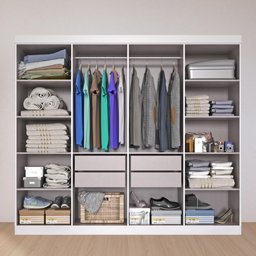 Guarda Roupa Casal Lisboa 8 Portas 4 Gavs Branco - 2