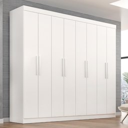 Guarda Roupa Casal Lisboa 8 Portas 4 Gavs Branco - 1