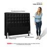 Cabeceira Cama Box Casal King Size Ciara 195cm Botonê com Frame Suede Preto - Abmaza - 3