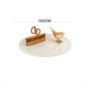 Ver imagem 1 de Tampo de Mesa Redondo Laqueado com Vidro 100cm Off White