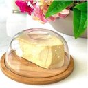 Ver imagem 3 de Porta Queijo Queijeira de Bambu com Tampa Acrílico 19cm Yangzi