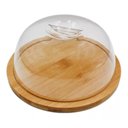 Ver imagem 1 de Porta Queijo Queijeira de Bambu com Tampa Acrílico 19cm Yangzi