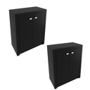 Ver imagem 2 de Kit Escritório 2 Balcões Office com 4 Portas Me4103 Preto