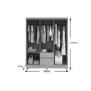 Ver imagem 3 de Guarda Roupa Solteiro 6 Portas e 2 Gavetas Flash II Branco/Rosa - Demóbile