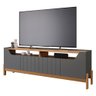 Rack Bancada para Tv 70 Polegadas 185 Cm Moema Permóbili Grafite/nature - 100% Mdf - 1