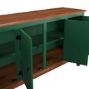 Ver imagem 3 de Balcão de Madeira Maciça 4 Portas - Cor: Verde