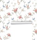 Ver imagem 5 de Papel de Parede Flores Pássaros Delicado Menina Rolo 3m