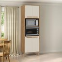 Ver imagem 2 de Armario Cozinha Paneleiro Munique com 4 Portas Canelato/off White