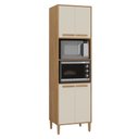 Ver imagem 1 de Armario Cozinha Paneleiro Munique com 4 Portas Canelato/off White
