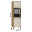 Ver imagem 4 de Armario Cozinha Paneleiro Munique com 4 Portas Canelato/off White