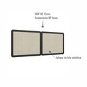 Ver imagem 6 de Conjunto Cabeceira Casal 160cm e 2 Mesas de Cabeceira 1 Gaveta Pé Metal Palhinha Artesano | Nero