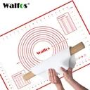 Ver imagem 2 de Esteira de Silicone Antiaderente Walfos, Forro de Cozinha para Forno, 1 Peça de 50x70cm para Massas