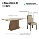 Ver imagem 4 de Conjunto Sala de Jantar Tampo de Vidro 6 Cadeiras Rustic/Crema/Imperial Avenca Madesa