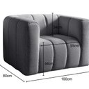 Ver imagem 3 de Poltrona Mona Decorativa Retrô Moderna Sala de Estar