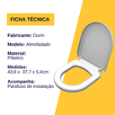 Ver imagem 3 de Tampa Assento para Vaso Sanitário Calypso Incepa Almofadado Branco Durín